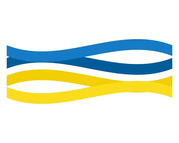 Día de la Independencia Ucrania. Logotipo conceptual etiqueta tira simbólica bandera ucraniana. — Vector de stock