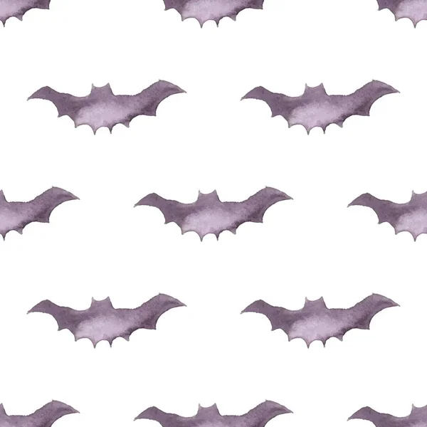 Seamless Pattern Bats Hand Drawn Background Halloween Party Ink Illustration — Stock Vector