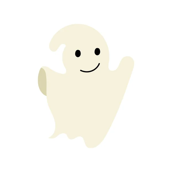 Emoticon personaggio fantasma isolato su sfondo bianco. — Vettoriale Stock