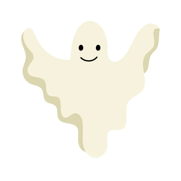 Ghost karakter emoticon elszigetelt fehér háttér. — Stock Vector