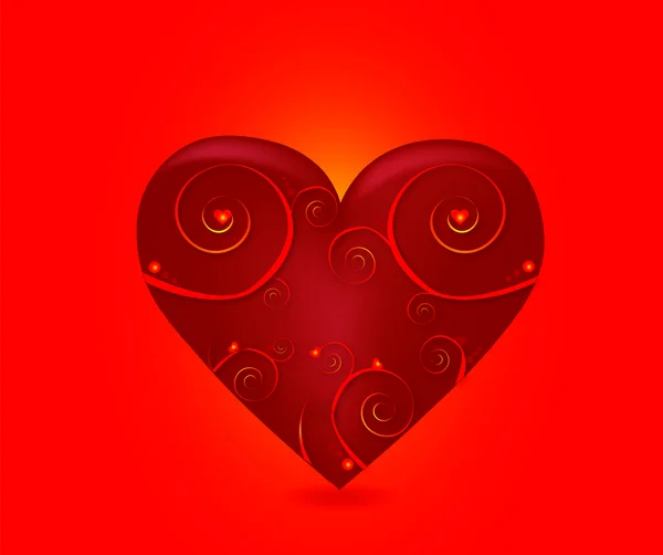 Hermoso corazón — Vector de stock