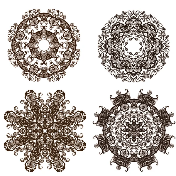 Ornamento circular Openwork — Vetor de Stock