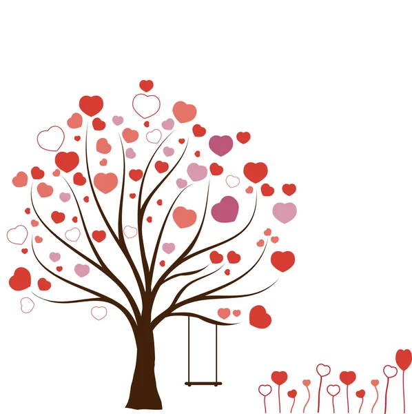 Árbol del amor — Vector de stock