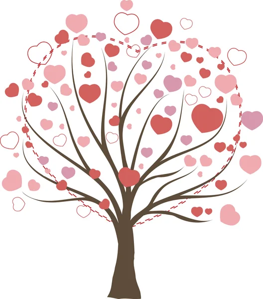 Árbol del amor — Archivo Imágenes Vectoriales