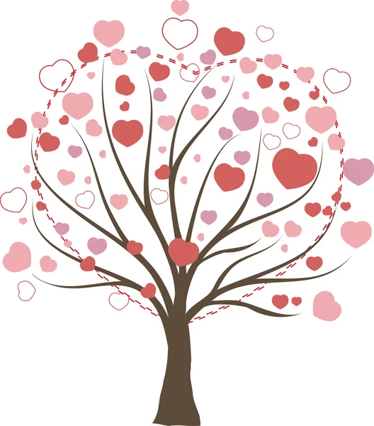 Árbol del amor — Vector de stock