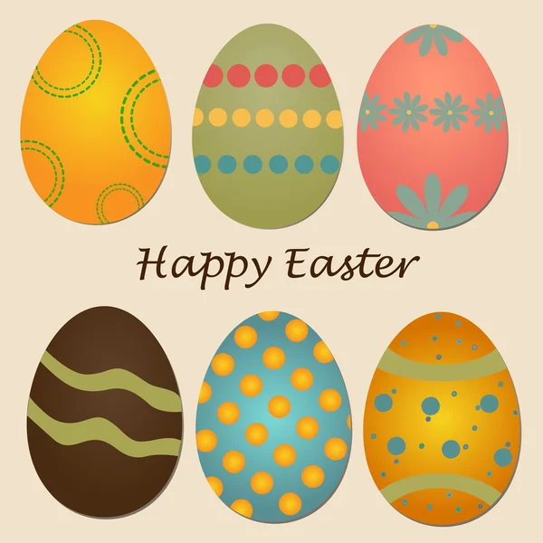 Set of easter eggs — Stock Vector