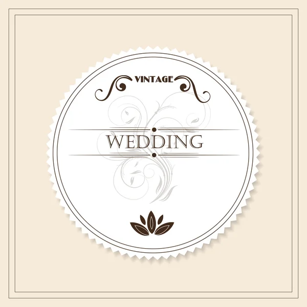 Convite de casamento vintage —  Vetores de Stock