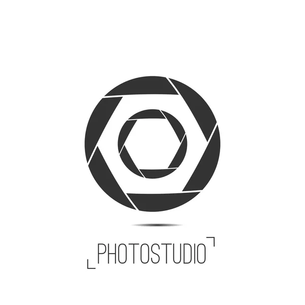 Photo studio logo and business card template. — Stock Vector