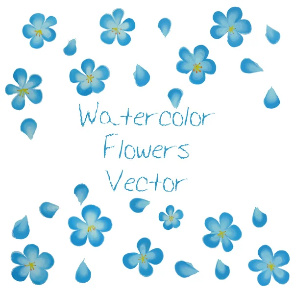 Watercolor Vector Flowers. Vector Watercolour Flowers. — Stock Vector