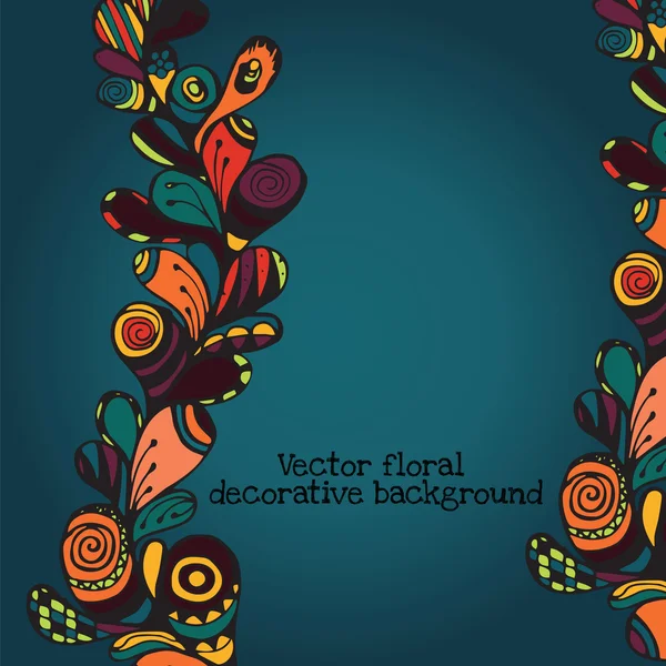 Vector floral decorative paisley ethnic background. pattern with doodle design elements. — Stock Vector