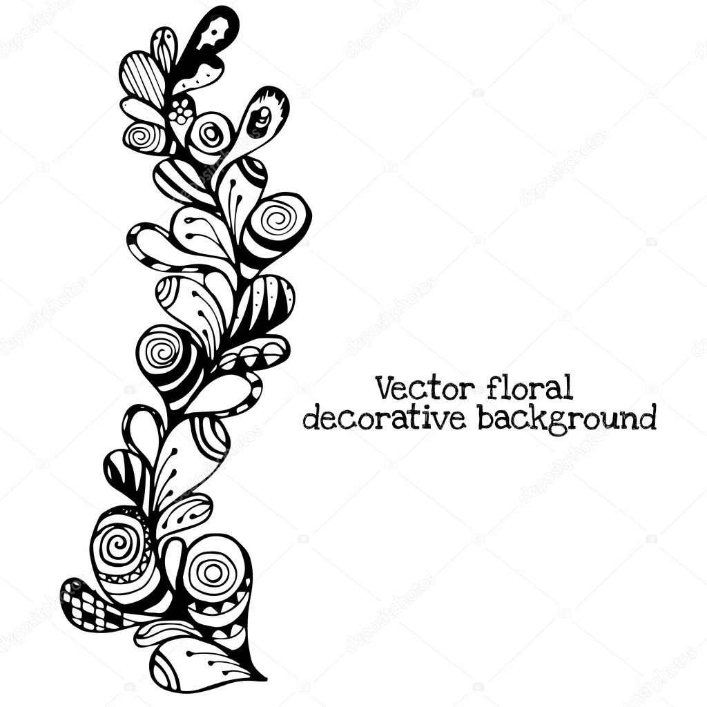 Vector floral decorative paisley ethnic background. pattern with doodle design elements.