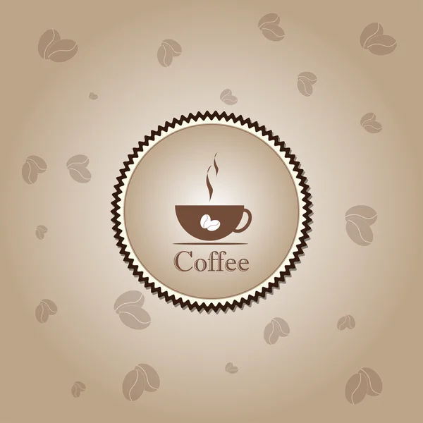 Café copo tempo conceito design fundo — Vetor de Stock