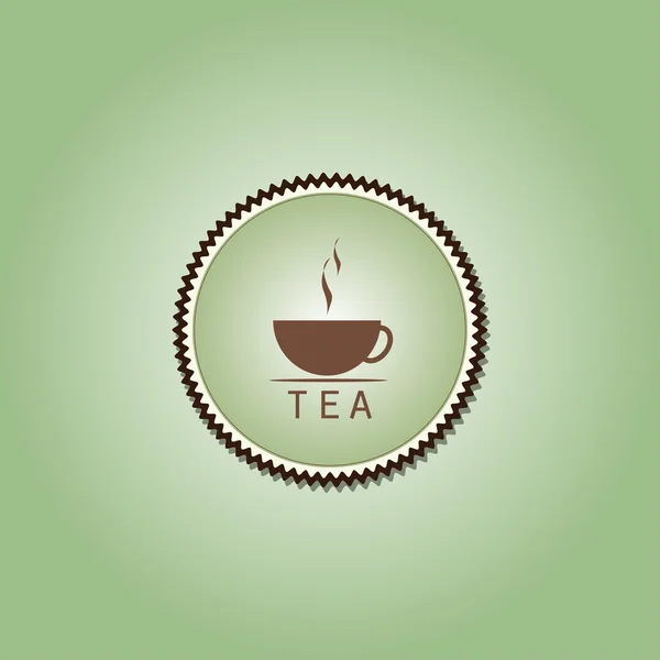 Taza de té tiempo concepto de fondo de diseño — Archivo Imágenes Vectoriales