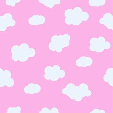 Seamless pattern baby  background  with clouds