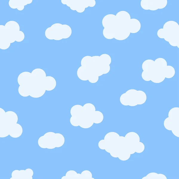 Seamless pattern baby  background  with clouds — Stock Vector