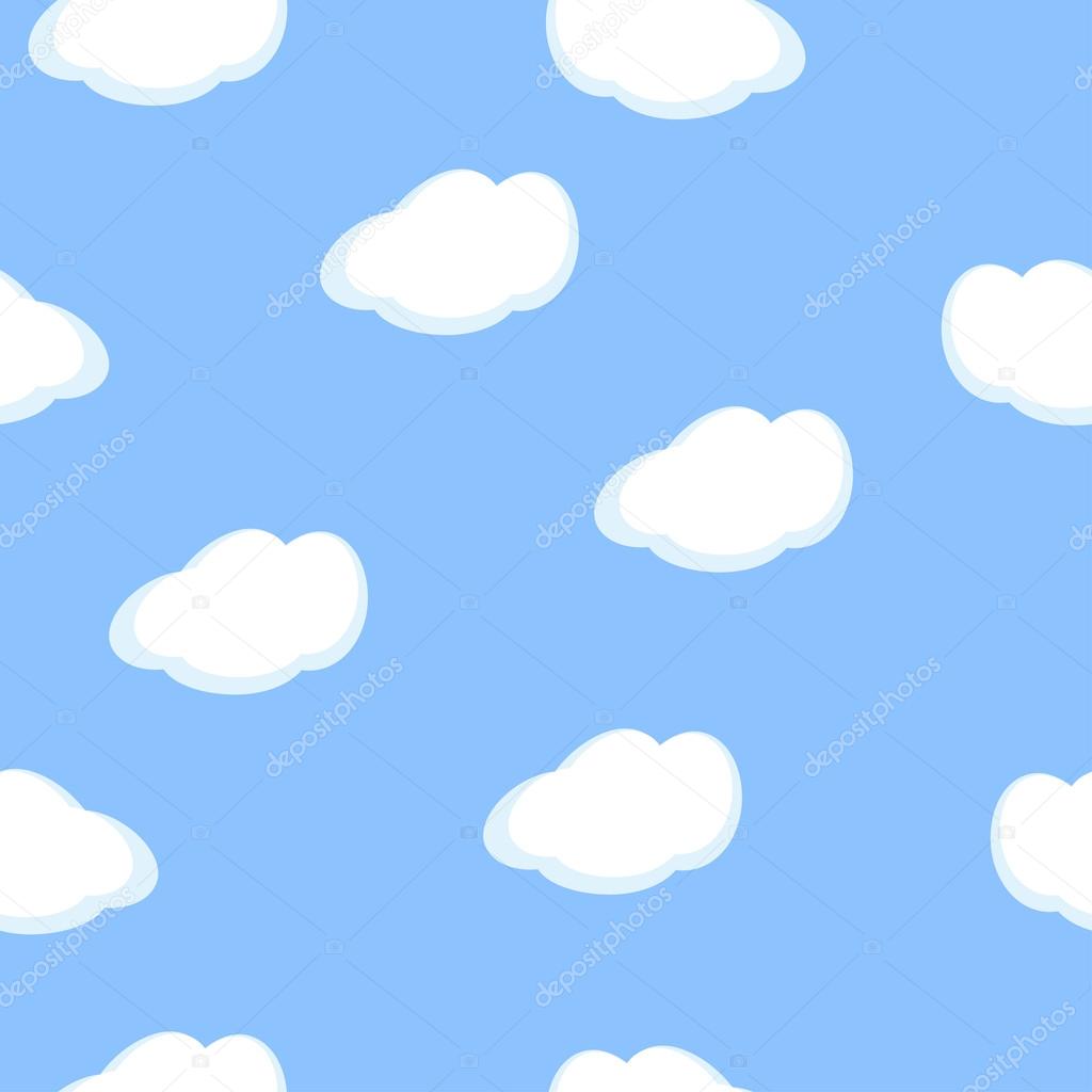 Seamless pattern baby  background  with clouds