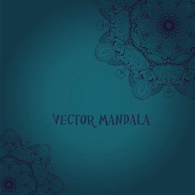 Mandala. Etnik dantel süs yuvarlak. Güzel el çekilmiş çiçek.