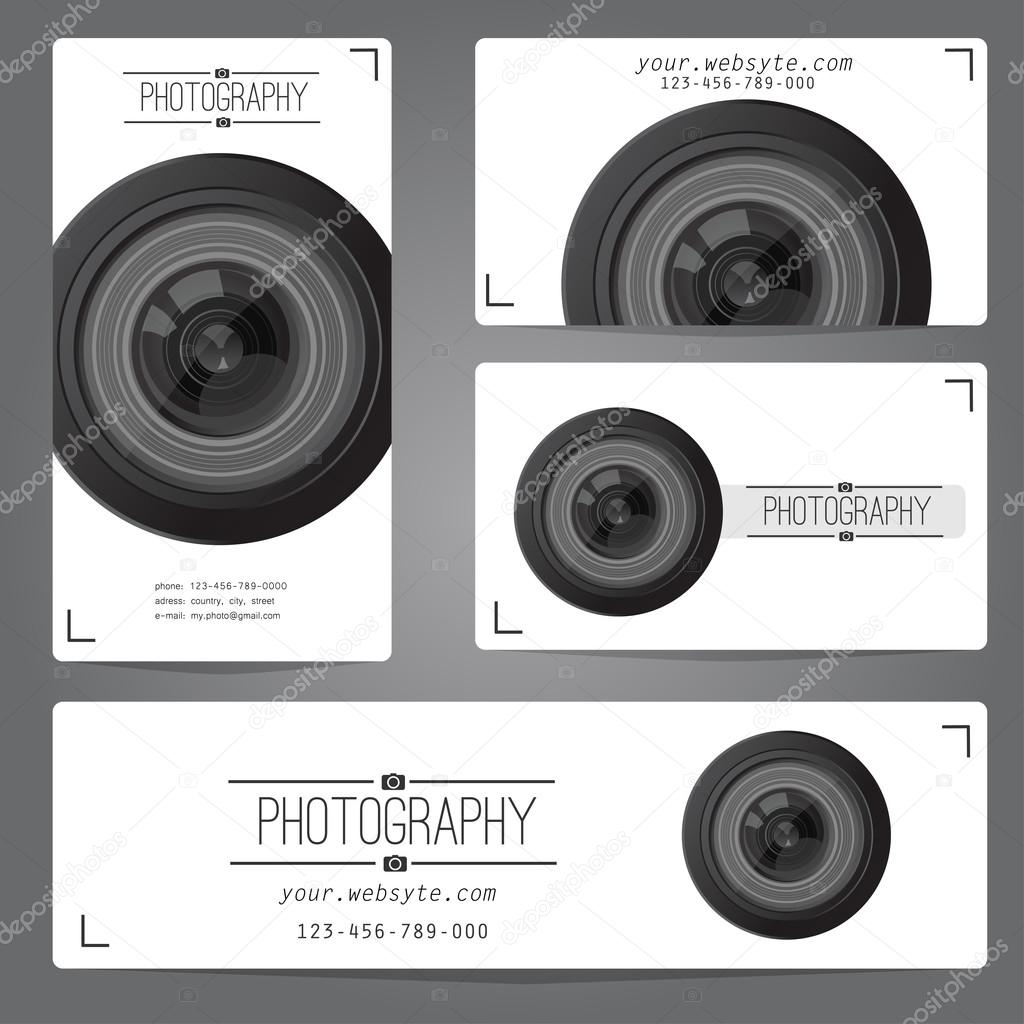 Photo studio logo and business card template. 