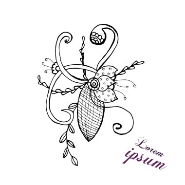 Doodles abstract decorative sketch vector background