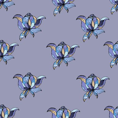 Seamless pattern Doodles abstract decorative sketch vector background