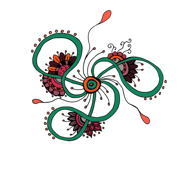 Mandala. Ethnische Spitze rundes ornamentales Muster. schöne handgezeichnete Blume. — Stockvektor