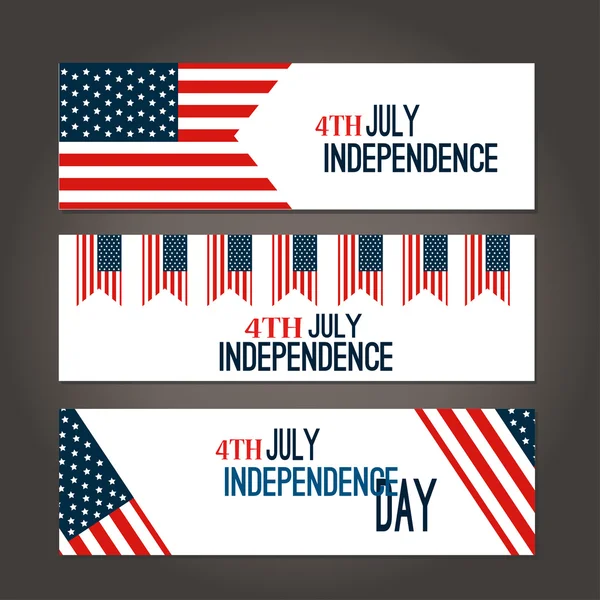 Happy 4th of July - Independence Day Vector Design - July — 스톡 벡터