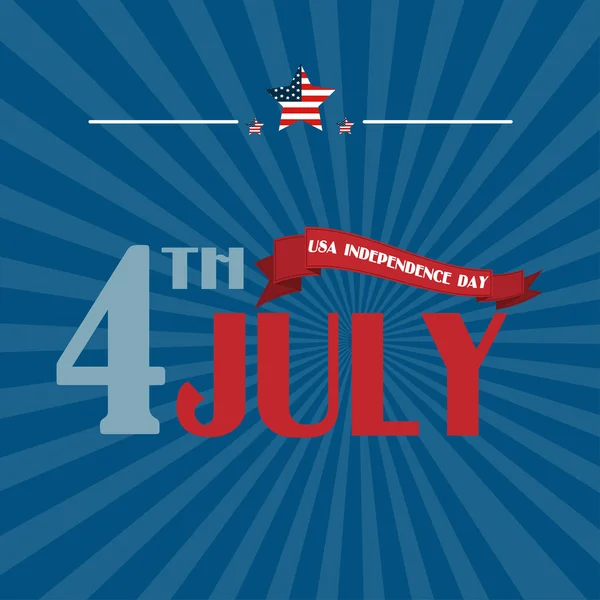 Happy 4th of July - Independence Day Vector Design - July — 스톡 벡터