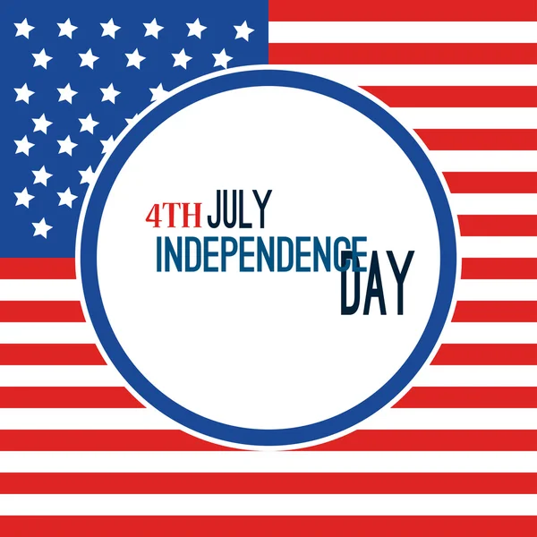 Happy 4th of July - Independence Day Vector Design - July — 스톡 벡터