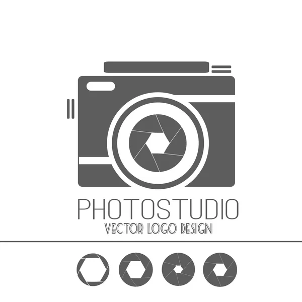 Collezione vettoriale di modelli di logo fotografico. Logotipi fotocam. Fotografia distintivi vintage e icone. Etichette . — Vettoriale Stock