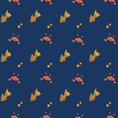 Seamless abstract pattern nautical and marine background. Sea collection.