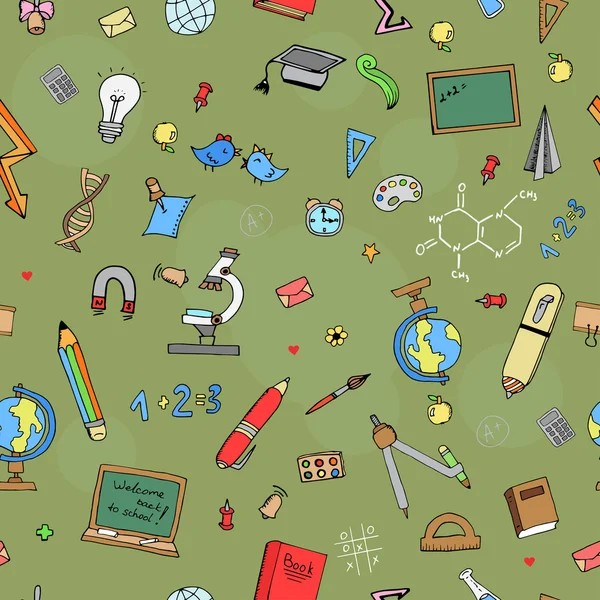 FreeHand okul Dikişsiz desen çizimi geri okula. 