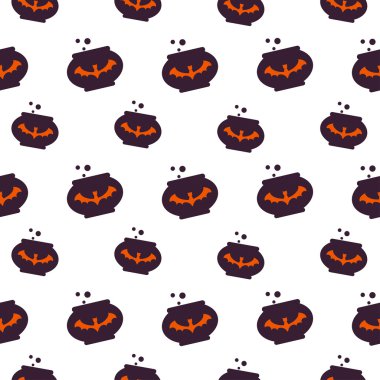 Cadılar Bayramın kutlu olsun arka plan. Seamless modeli. Vektör çizim. Geleneksel tatil renklerde Dikişsiz desen koleksiyonu. 