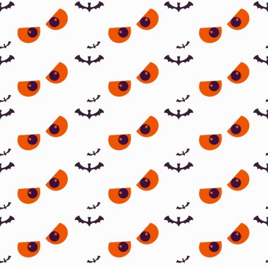 Cadılar Bayramın kutlu olsun arka plan. Seamless modeli. Vektör çizim. Geleneksel tatil renklerde Dikişsiz desen koleksiyonu. 