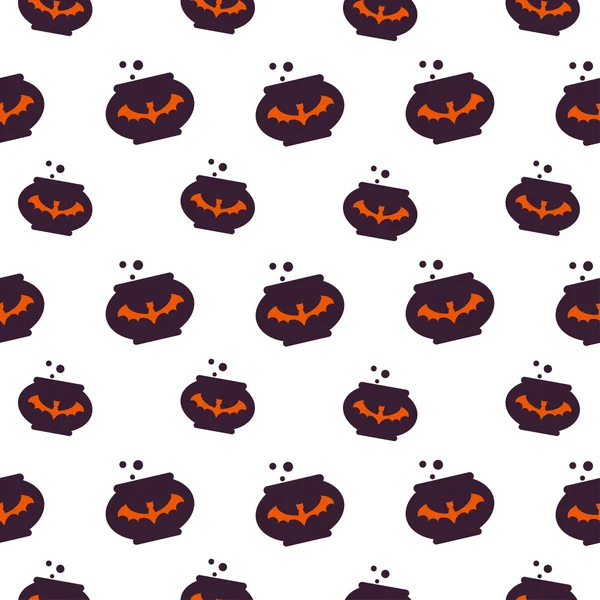 Happy Halloween Background. Seamless pattern. Vector illustration. Collection of seamless patterns in the traditional holiday colors. — Stock Vector
