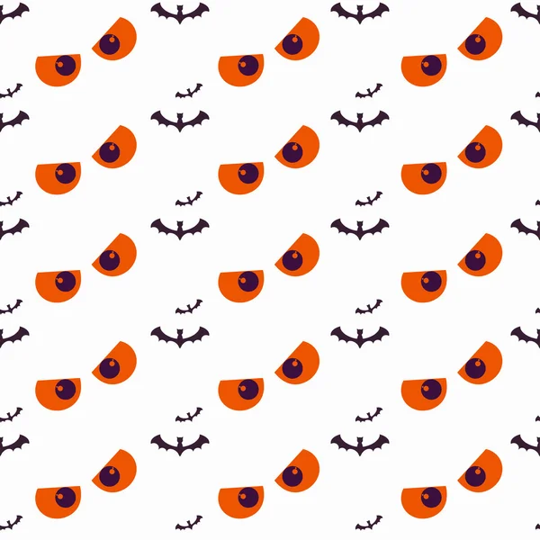 Feliz fondo de Halloween. Patrón sin costuras. Ilustración vectorial. Colección de patrones sin costura en los colores navideños tradicionales . — Vector de stock