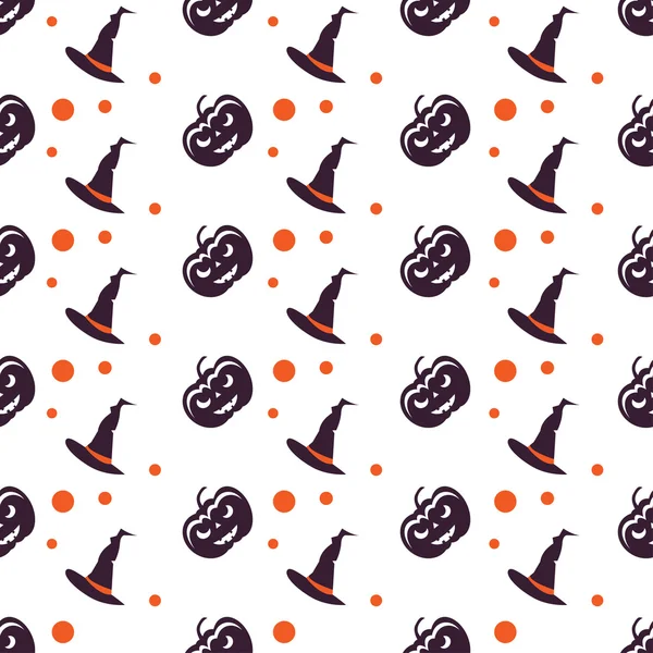 Happy Halloween Background. Seamless pattern. Vector illustration. Collection of seamless patterns in the traditional holiday colors. — Stock Vector