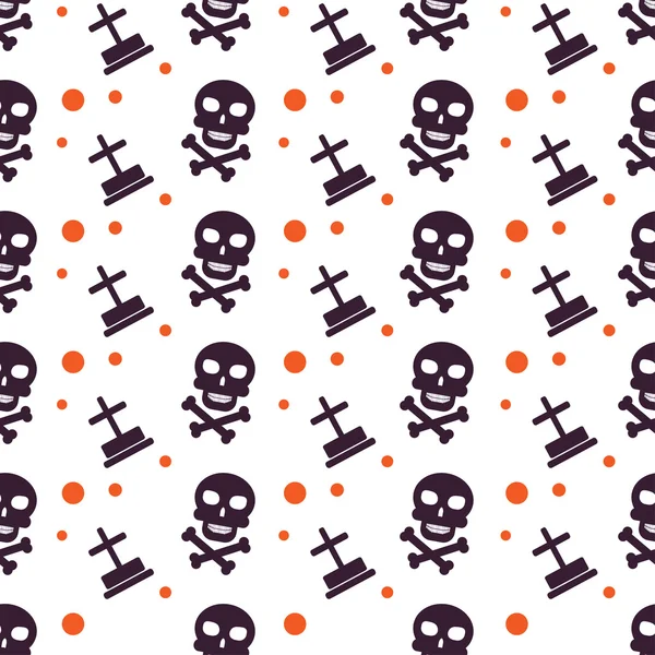 Joyeux Halloween fond. Modèle sans couture. Illustration vectorielle. Collection de motifs sans couture dans les couleurs traditionnelles de vacances . — Image vectorielle