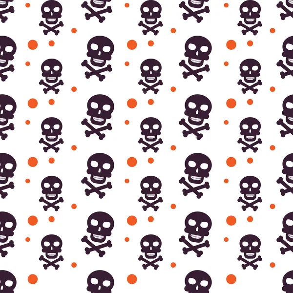 Joyeux Halloween fond. Modèle sans couture. Illustration vectorielle. Collection de motifs sans couture dans les couleurs traditionnelles de vacances . — Image vectorielle