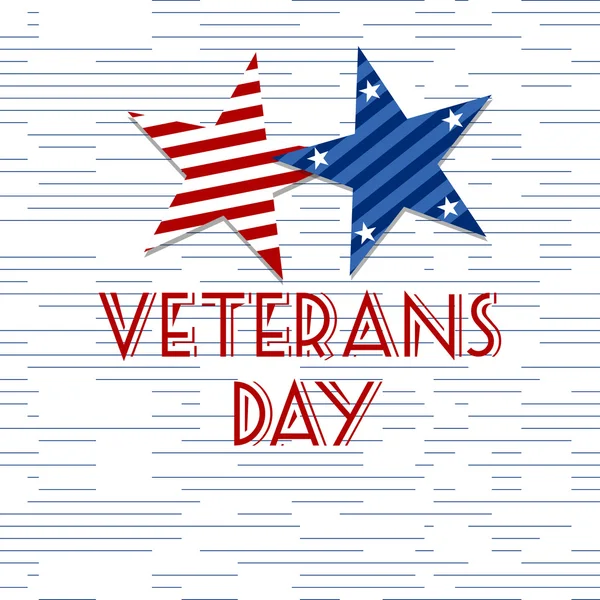 Estrellas con U.S.A Bandera en estilo vector. Resumen creativo Feliz Día de los Veteranos, Día de la Independencia — Archivo Imágenes Vectoriales