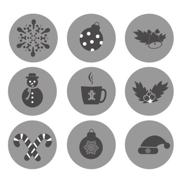 Vector Christmas icons. Each icon is a single object compound path. Simples series