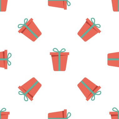 Xmas kartları ve hediye ambalaj kağıdı için Noel Dikişsiz desen vektör. Vintage öğeler