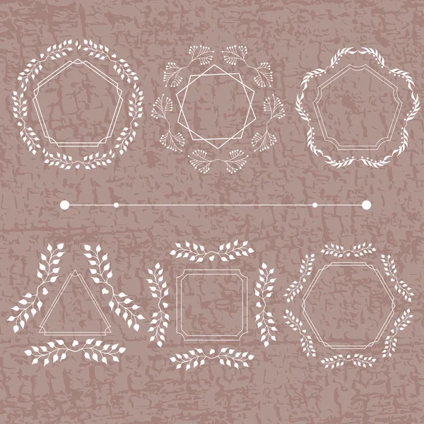 Lüks şablon geliştiği logolar kaligrafi zarif süsleme satırları ayarlayın. İş işareti, Restoran, telif, butik, otel, Heraldic, takı, moda ve diğer vektör çizim için kimlik