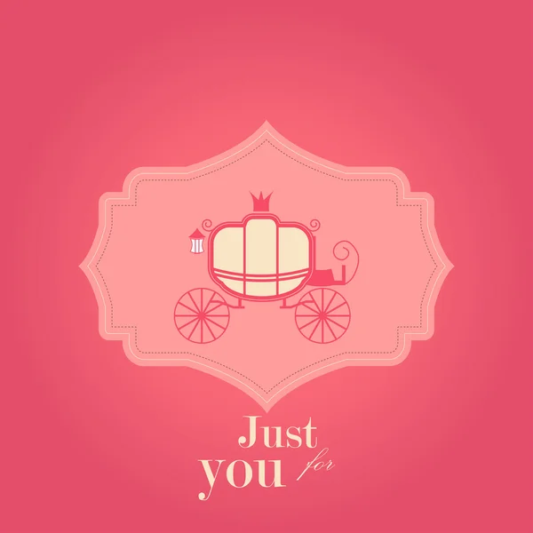 Greeting card Valentines day with coach. Perfect for decoration postcards, brochures, textiles — Stockvector