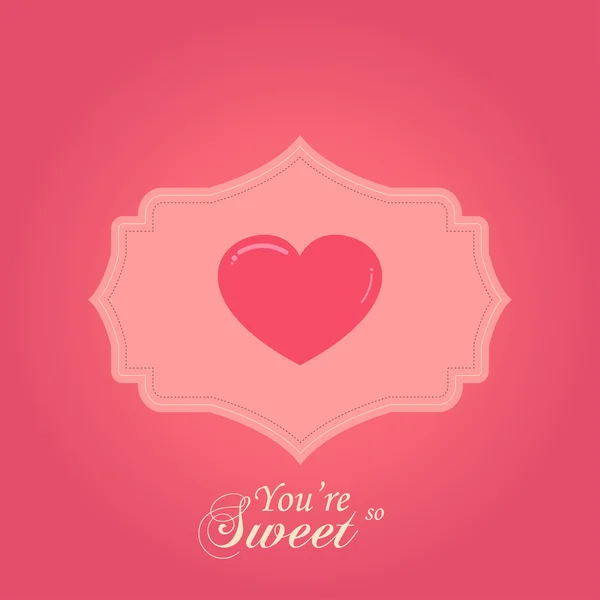 Cartão de saudação Dia dos Namorados com balões corações vermelhos. Perfeito para cartões postais de decoração, brochuras, têxteis — Vetor de Stock