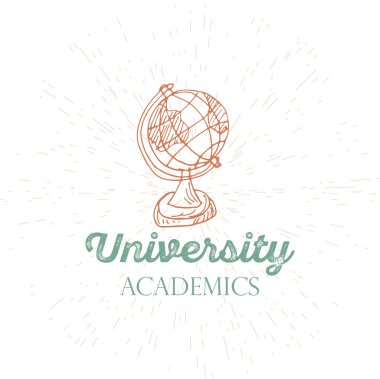 University Emblems And Symbols - Isolated On White Background - Vector Illustration, Graphic Design Editable For Your Design. University Logo 