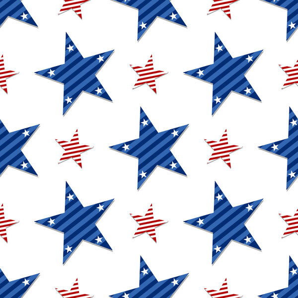 Бесшовный рисунок звезд на белом фоне. 4 июля. Звезды и полосы обои
