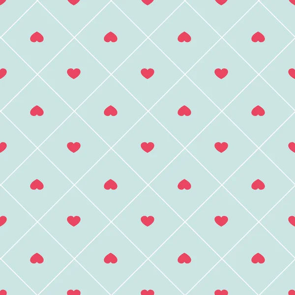 Carino retrò modello astratto cuore senza soluzione di continuità. Può essere utilizzato per carta da parati, riempimento di copertine, sfondo della pagina web, texture superficiali. Colori rosa, broun e bianco . — Vettoriale Stock