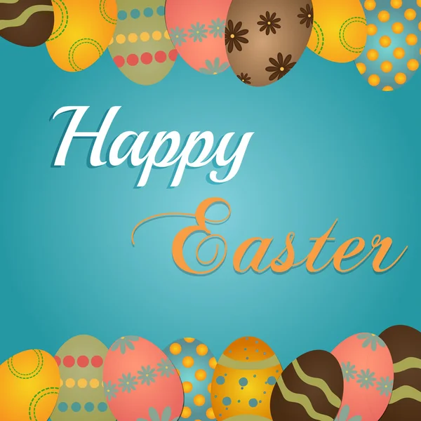 Húsvéti nyúl és a tojás a fűben — Stock Vector