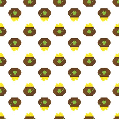 Set of St. Patrick's Day Seamless Patterns Perfect for wallpapers, pattern fills, web backgrounds, greeting cards