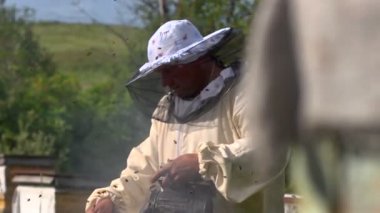Arıcı kovan duman ile işleme